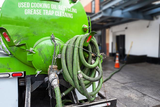 commercial kitchen grease trap receiving routine pumping in Nahant